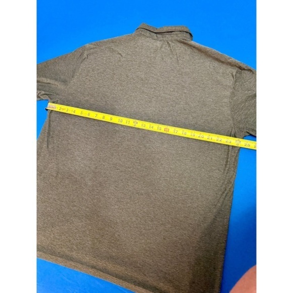 Vuori Polo XXL Olive Green Heather Stretch Performance Moisture Wicking Shirt - Picture 4 of 5